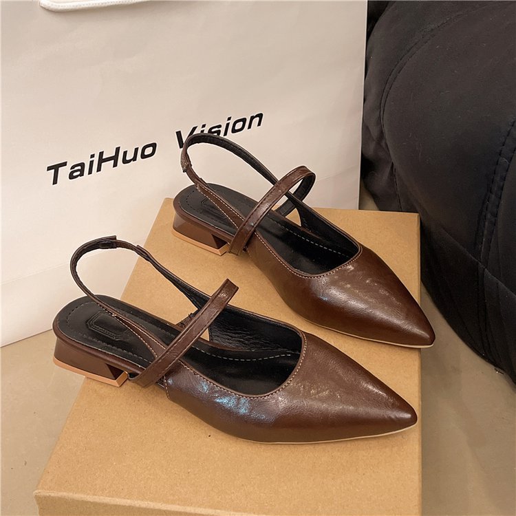 Damen elegante Slingback-Ballerinas aus glänzendem Material Drune