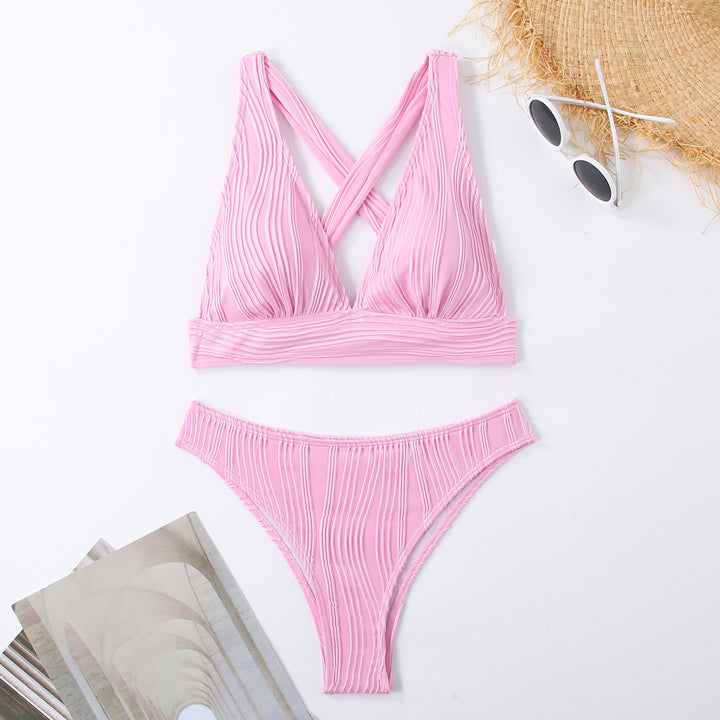 Damen Raffiniertes Triangel-Bikini-Set Drune
