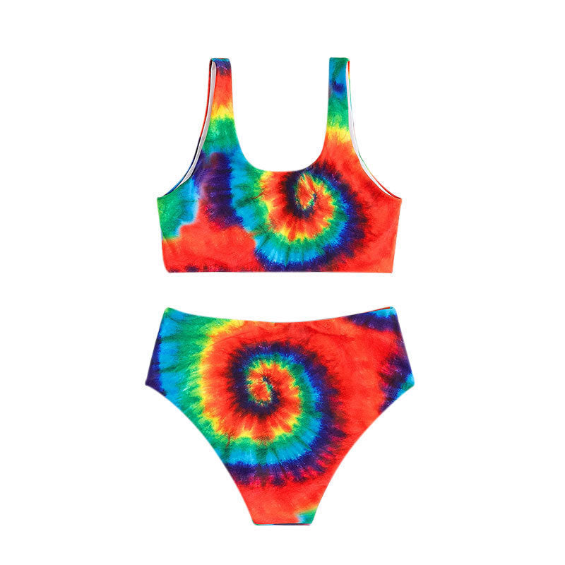 Damen Sportliches Tie-Dye Bikini-Set Drune