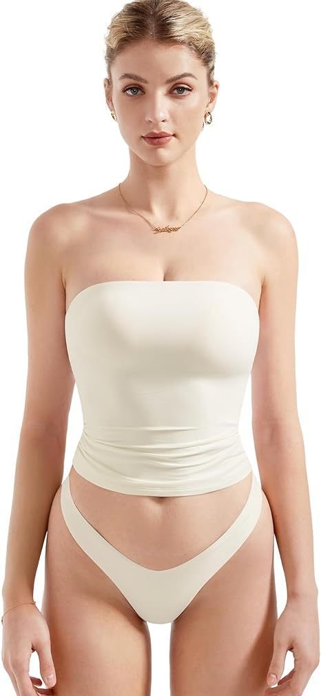 Damen Bandeau Bikini-Set mit modischem High-Waist-Schnitt Drune