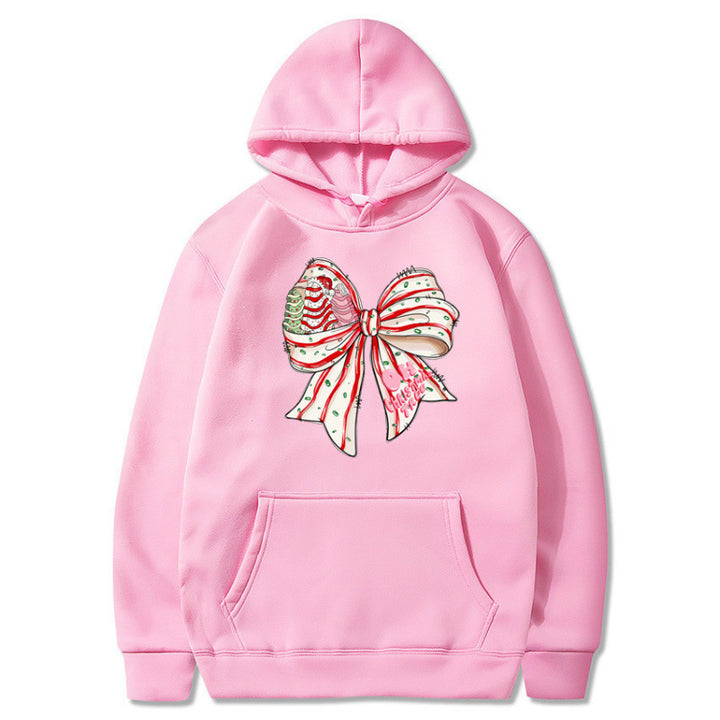 Damen Kapuzenpullover mit festlichem Schleifenmotiv Drune