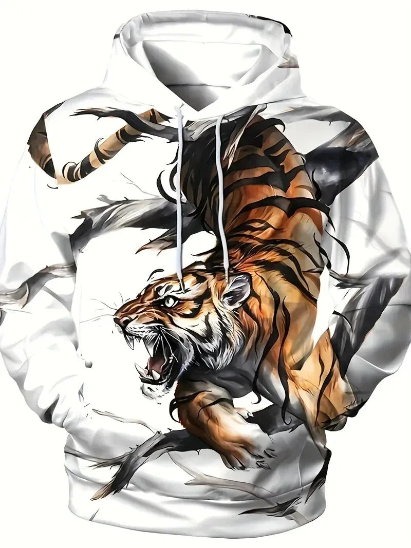 Damen Kapuzenpullover mit Wolf- und Schmetterlingsmotiv Drune