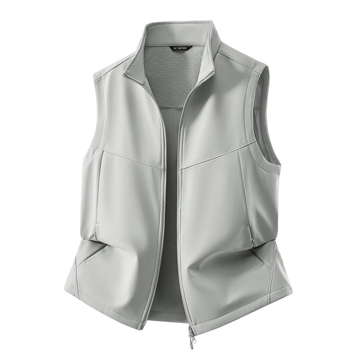 Damen Ärmellose Softshell-Weste mit Stehkragen, Stretchfutter und Zweiwege-Reißverschluss Drune