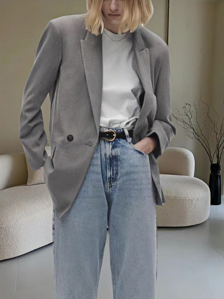 Damen Modischer und eleganter Oversized Blazer Drune