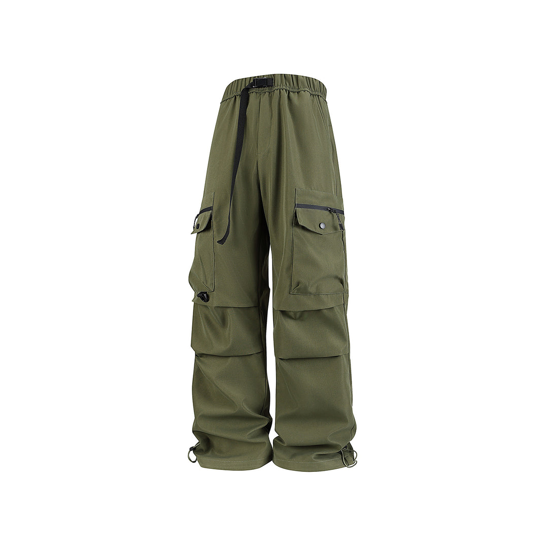 Herren Weite Utility-Cargohose mit Multifachtaschen, verstellbarem Saum und integriertem Gurt Drune