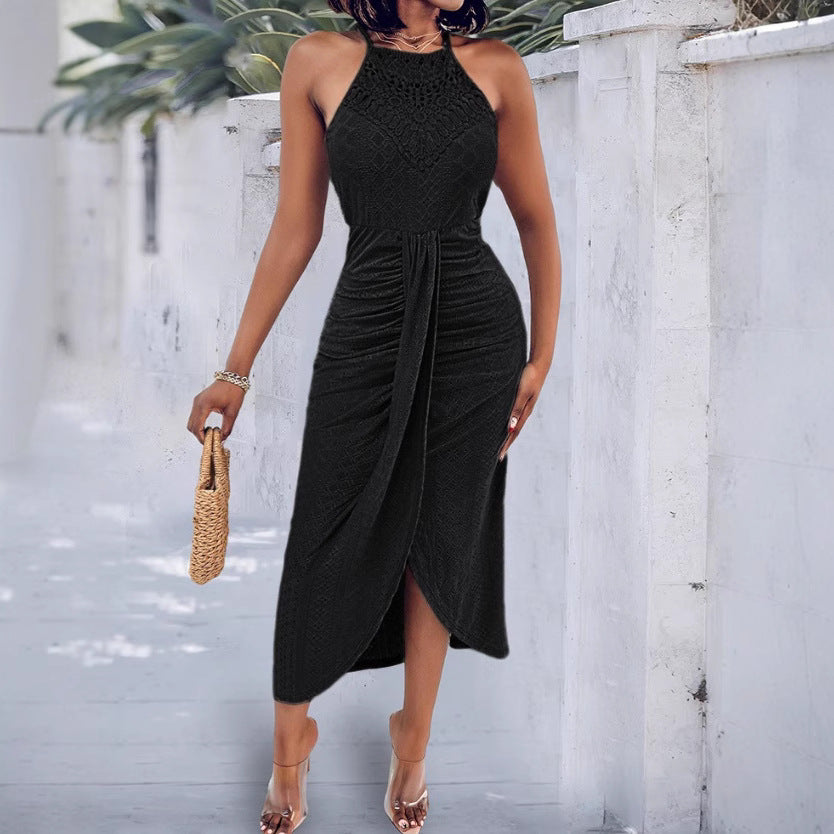 Damen Maxikleid mit geflochtenem Detail und elegantem Taillenschnitt Drune