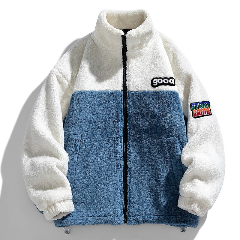 Herren Gemütliche Fleecejacke mit Kapuze Drune