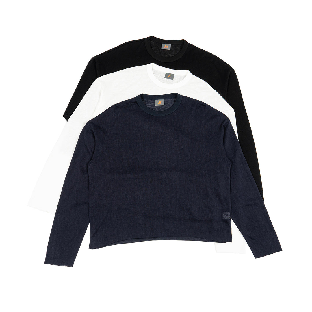 Herren Langarm Feinstrick-Pullover mit weiter Passform Drune