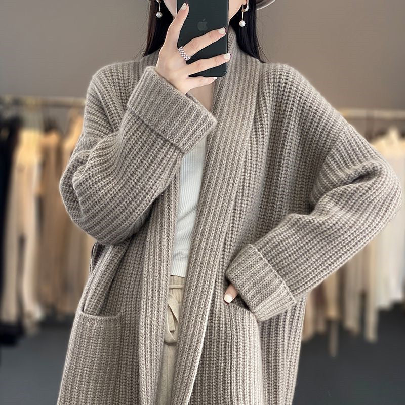 Drune | Strickjacke Mit Offener Vorderseite Für Damen - Übergröße