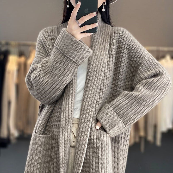 Drune | Strickjacke Mit Offener Vorderseite Für Damen - Übergröße