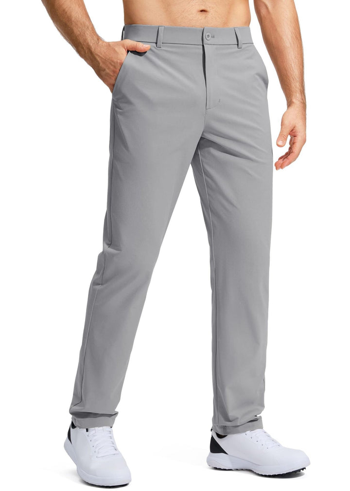 Herren nan elastische Golftwill-Hose mit geradem Schnitt, knitterfreiem Material und verdeckter Reißverschlusstasche Drune