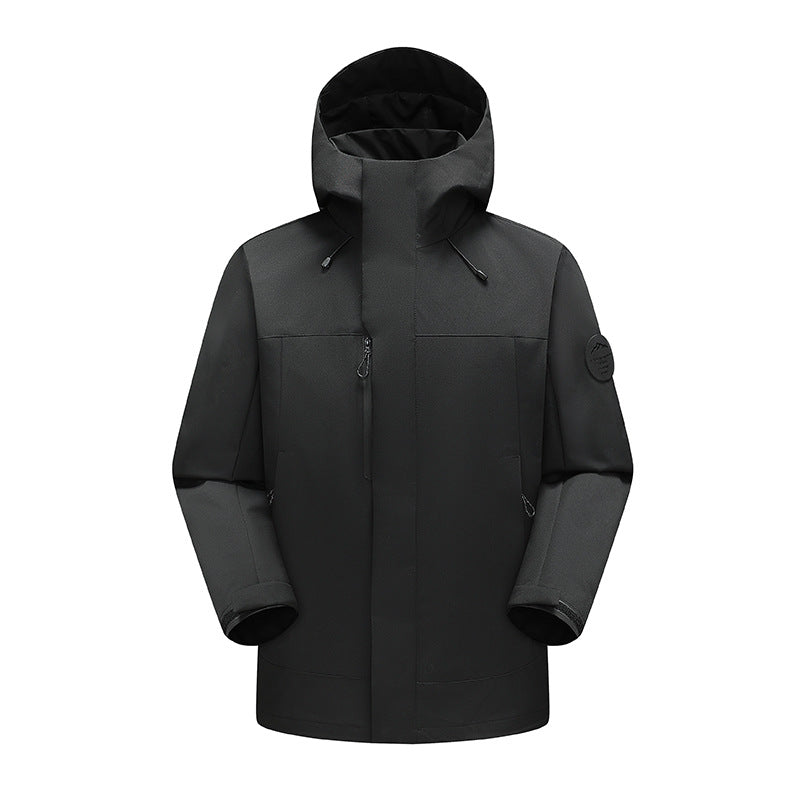Unisex Wetterschutz-Parka mit verschweißten Nähten und verstellbarer Kapuze Drune