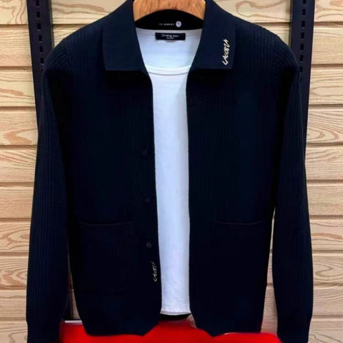 Herren elegante Strickjacke mit praktischen Taschen und stylischem Schnitt Drune