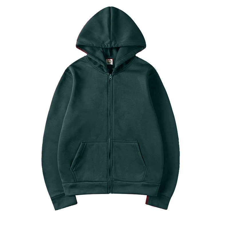 Damen Sportlicher Kapuzenpullover mit durchgehendem Reißverschluss und Tasche Drune