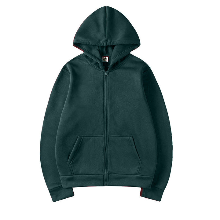 Damen Sportlicher Kapuzenpullover mit durchgehendem Reißverschluss und Tasche Drune
