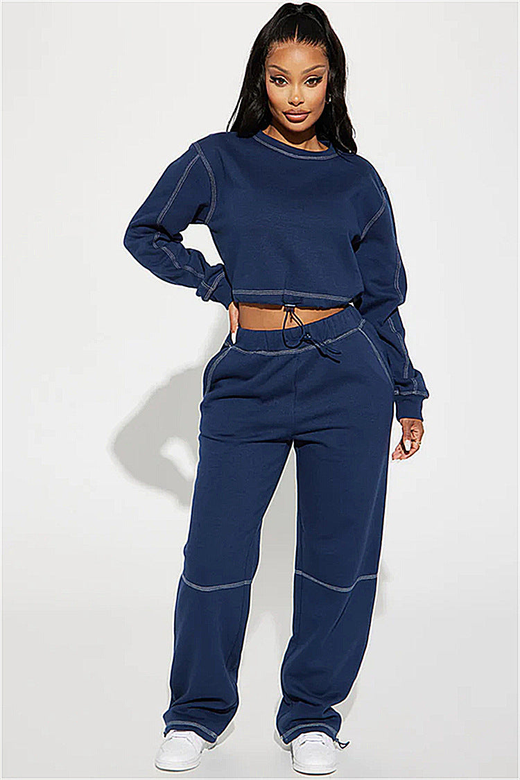 Damen cropped Sweatshirt mit Reißverschluss Drune