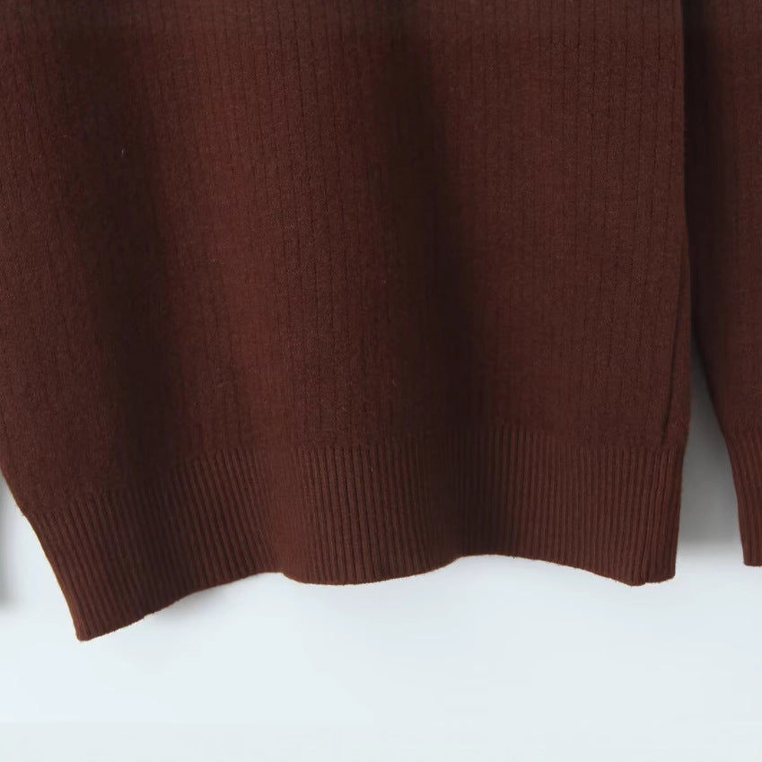 Damen Feinstrickpullover mit Stehkragen Drune
