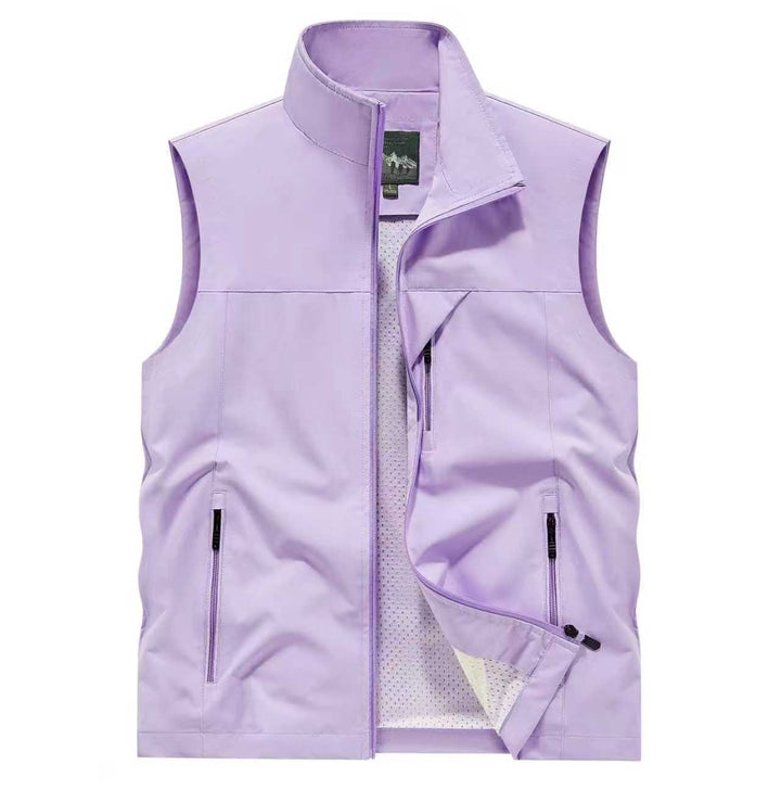 Herren Atmungsaktive Softshell-Outdoorweste mit Mesh‑Innenfutter und Reißverschlusstaschen Drune