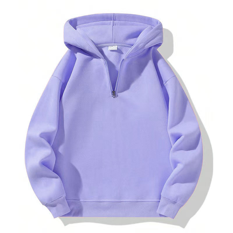 Herren sportlicher Kapuzenpullover mit halbem Reißverschluss Drune