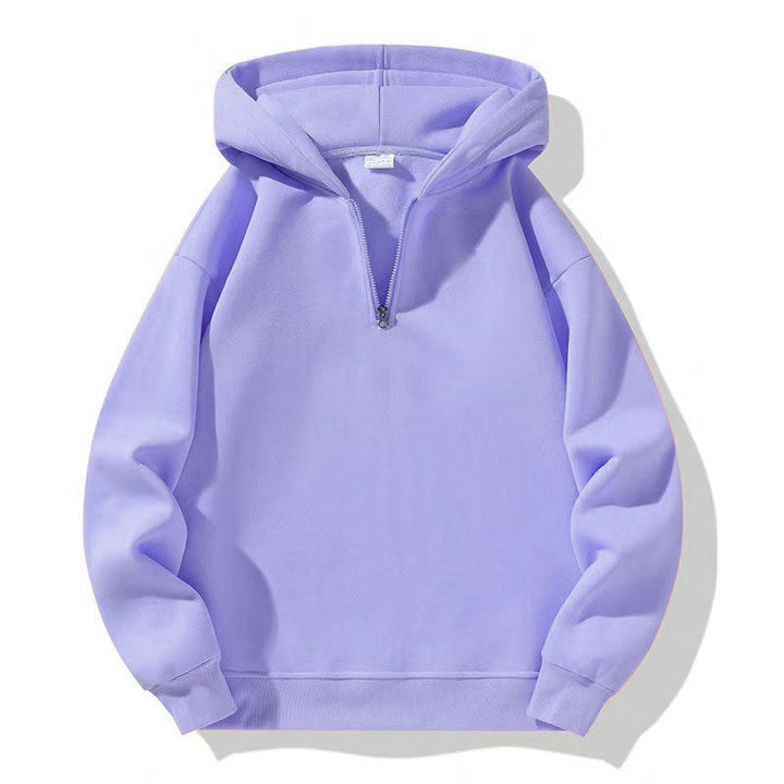 Herren sportlicher Kapuzenpullover mit halbem Reißverschluss Drune