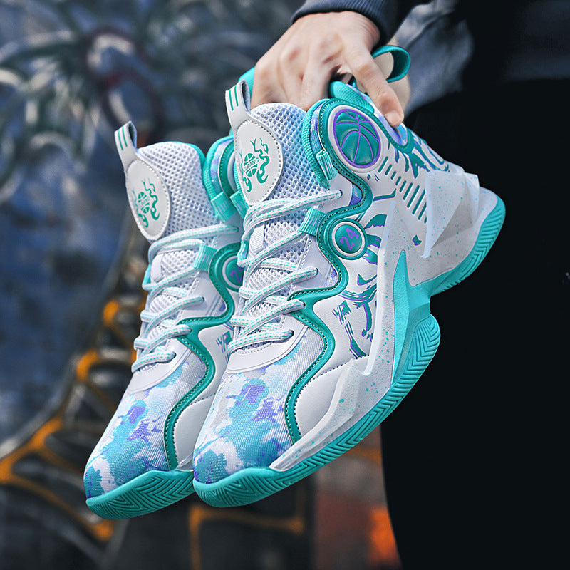 Damen Hochleistungs-Basketball-Sneaker mit atmungsaktivem Mesh-Obermaterial und rutschfester Sohle Drune