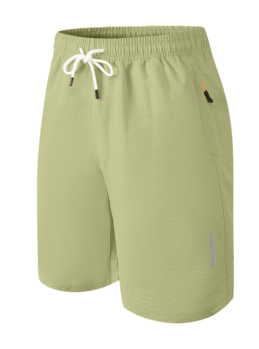 Herren nan ultraleichte schnelltrocknende Sport- und Badeshorts mit Elastikbund Kordelzug Reißverschlusstasche und reflektierendem Detail Drune