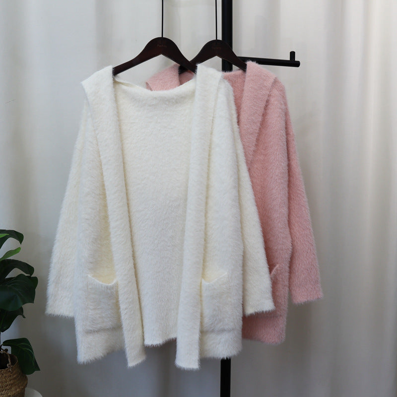 Damen Kuscheliger Cardigan mit langen Ärmeln und praktischen Taschen Drune