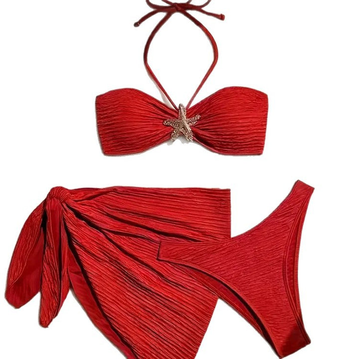Damen Bandeau-Bikini mit schickem Wickeltuch Drune