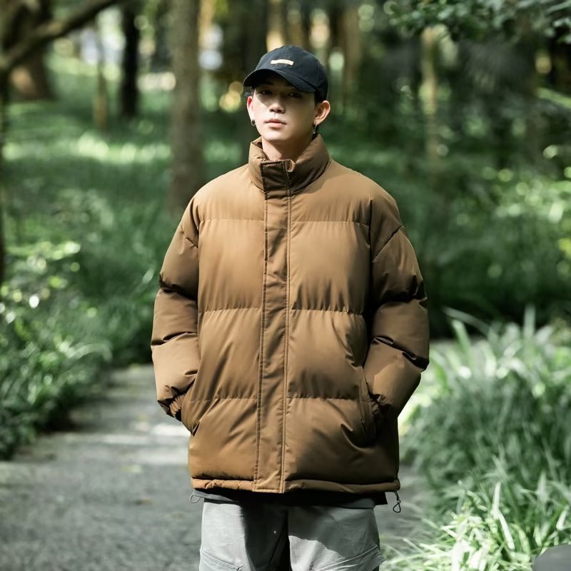 Herren gesteppte Outdoor-Jacke mit hohem Kragen und isolierender Füllung Drune