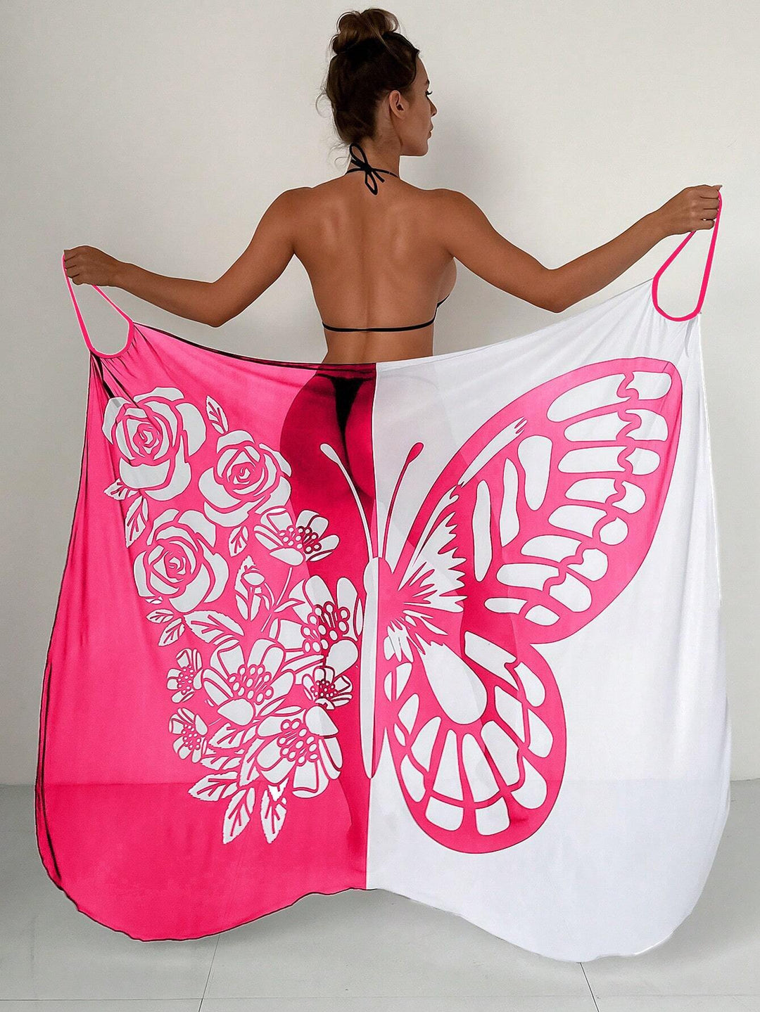 Damen Strandtuch mit elegantem Schmetterlingsdruck Drune