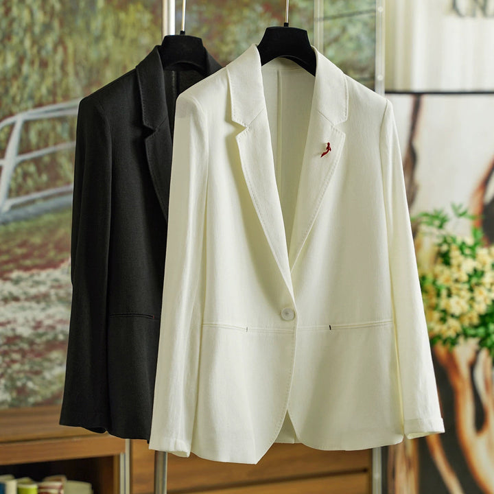 Damen Eleganter Leinenblazer Drune