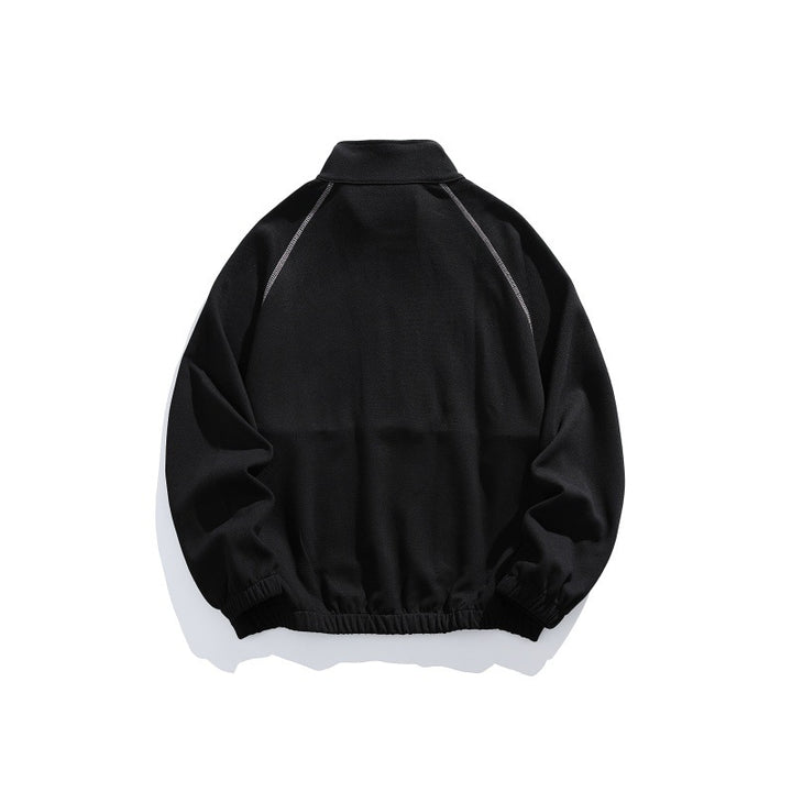 Unisex Oversize-Halbzip-Fleecepullover mit Stehkragen, Raglanärmeln und Kängurutasche Drune