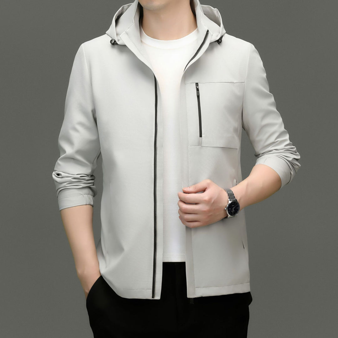 Herren Allwetterjacke mit hohem Kragen und atmungsaktiver Technologie Drune