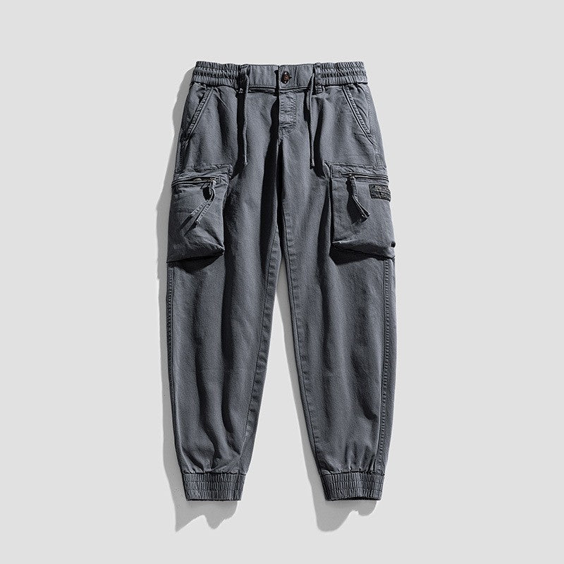 Herren funktionale Cargo-Jogginghose mit elastischem Bund und Reißverschluss-Taschen Drune