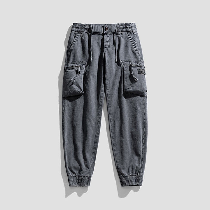 Herren funktionale Cargo-Jogginghose mit elastischem Bund und Reißverschluss-Taschen Drune