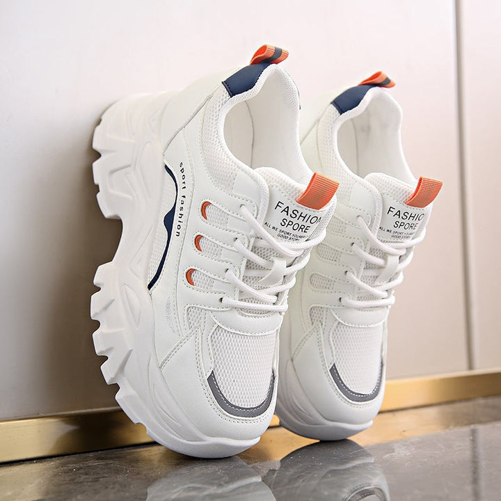 Damen Sportliche Sneakers mit atmungsaktivem Mesh-Obermaterial und dämpfender Sohle Drune