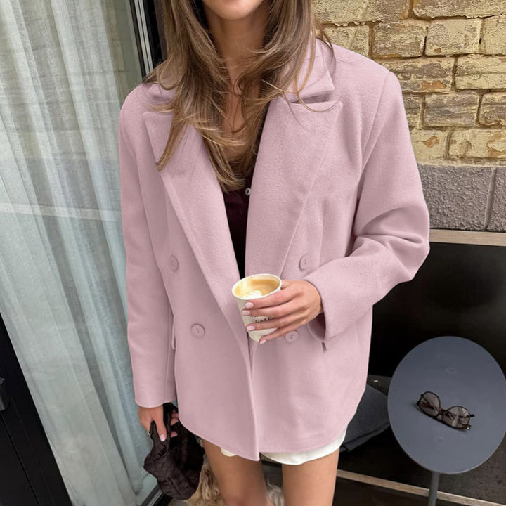 Damen elegante und kuschelige Blazerjacke Drune