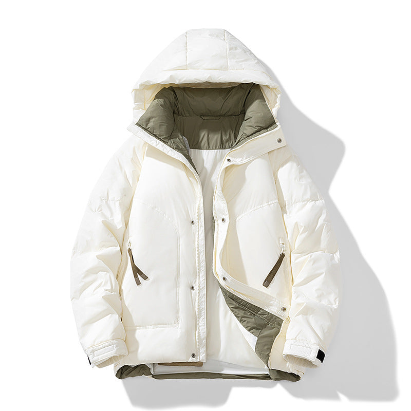 Herren Hochwertige Steppjacke mit verstellbarem Kapuzenkragen Drune