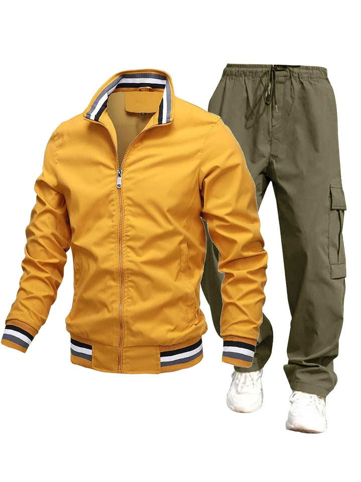 Herren Sportliche Jacke und Cargo-Hosen Drune