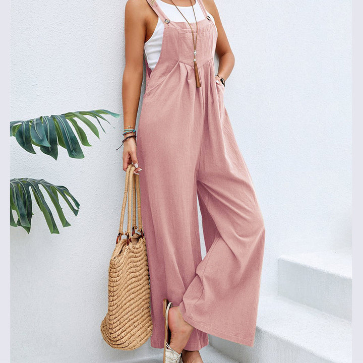 Damen weite Latzhose mit lässigem Schnitt und raffinierten Details Drune