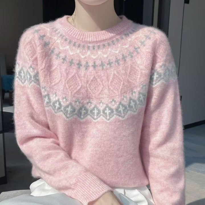 Damen Kuschelnder Strickpullover Drune