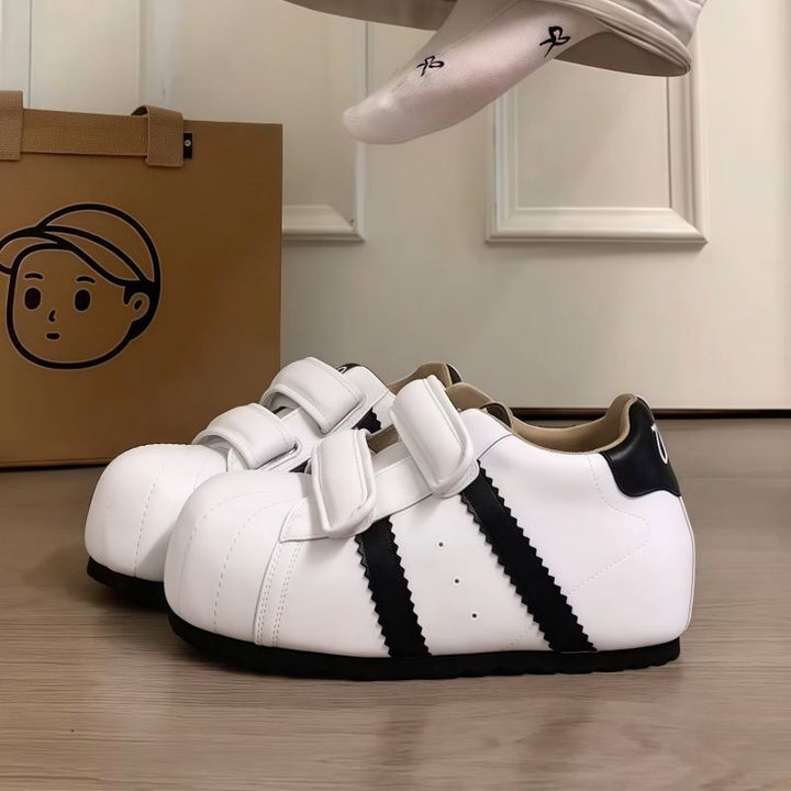 Damen Bequeme Sneakers mit doppeltem Klettverschluss und sportlichem Design Drune