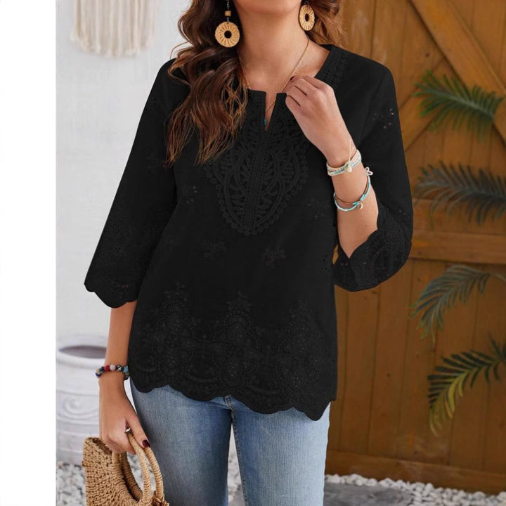Damen Spitzenbluse Drune