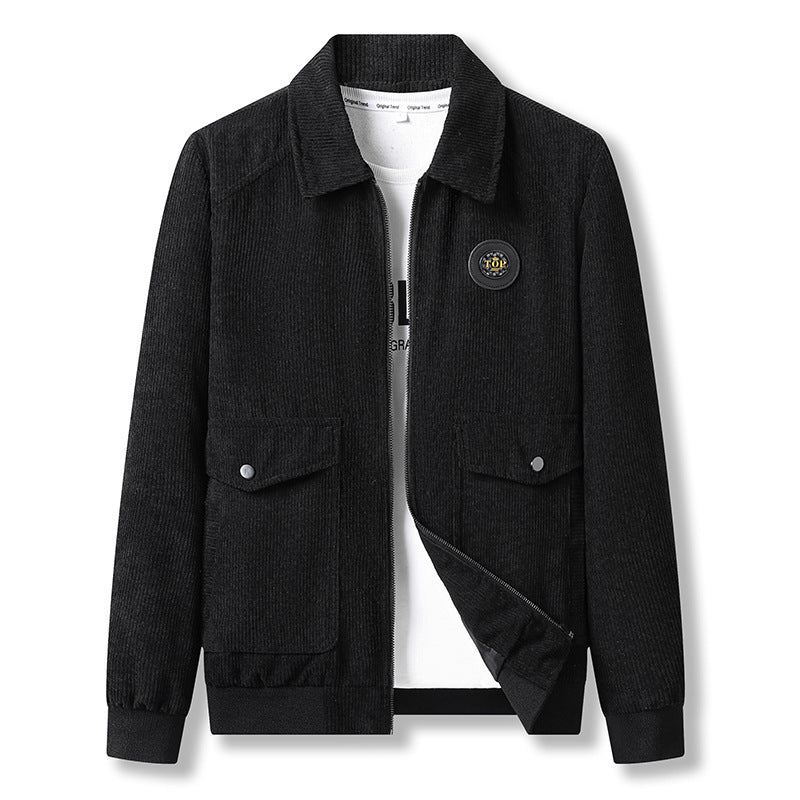 Herren Modische Jacke mit strukturiertem Stoff Drune