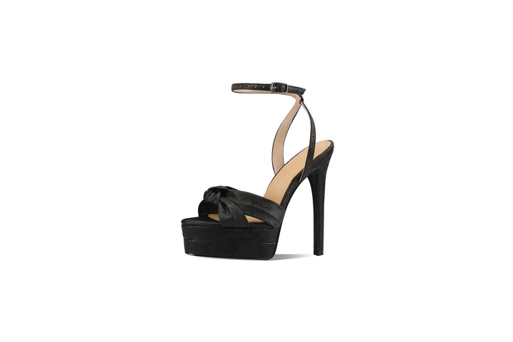 Damen Plattform Slingback Sandalen mit Knotendetail Drune
