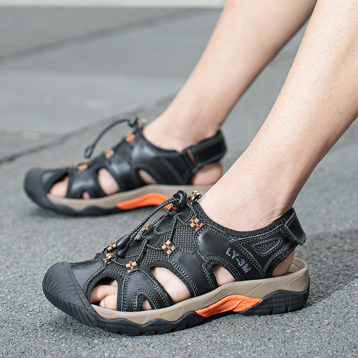 Damen Sportliche Trekking-Sandalen mit rutschfester Sohle und sicherem Schnellschnürsystem Drune