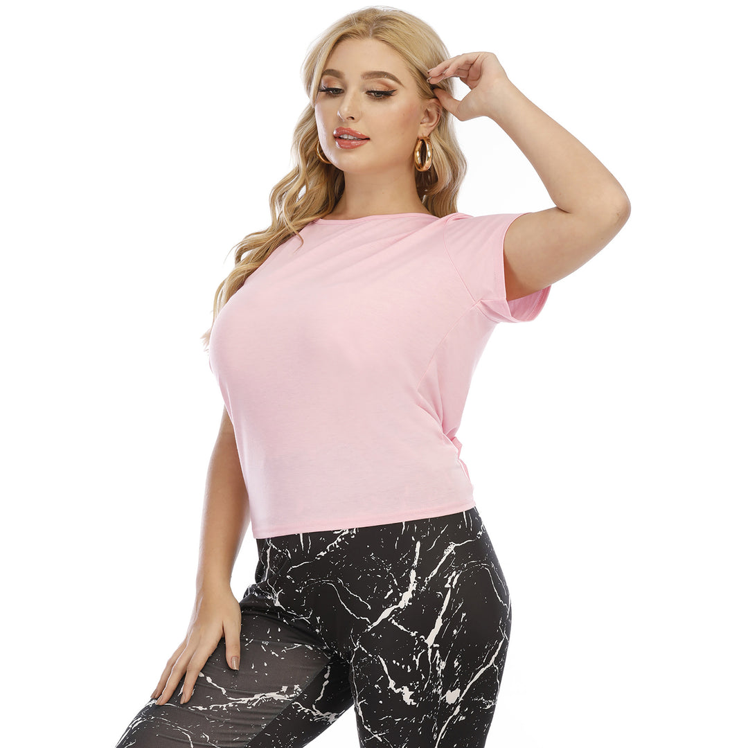 Damen lässiges T-Shirt mit bequemen Schnitt und atmungsaktiver Baumwolle Drune