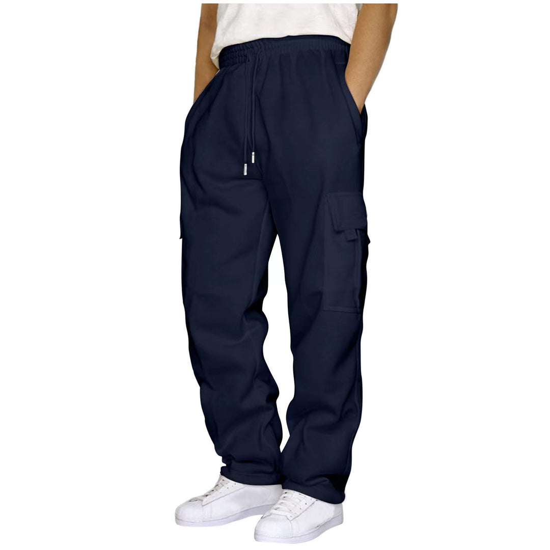 Herren heavy-duty Utility-Freizeithose mit Kordelzug, aufgesetzten Cargotaschen und relaxed Fit Drune