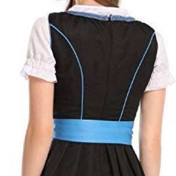Damen  traditionelles Dirndl mit besticktem Mieder und geschnürter Vorderseite Drune