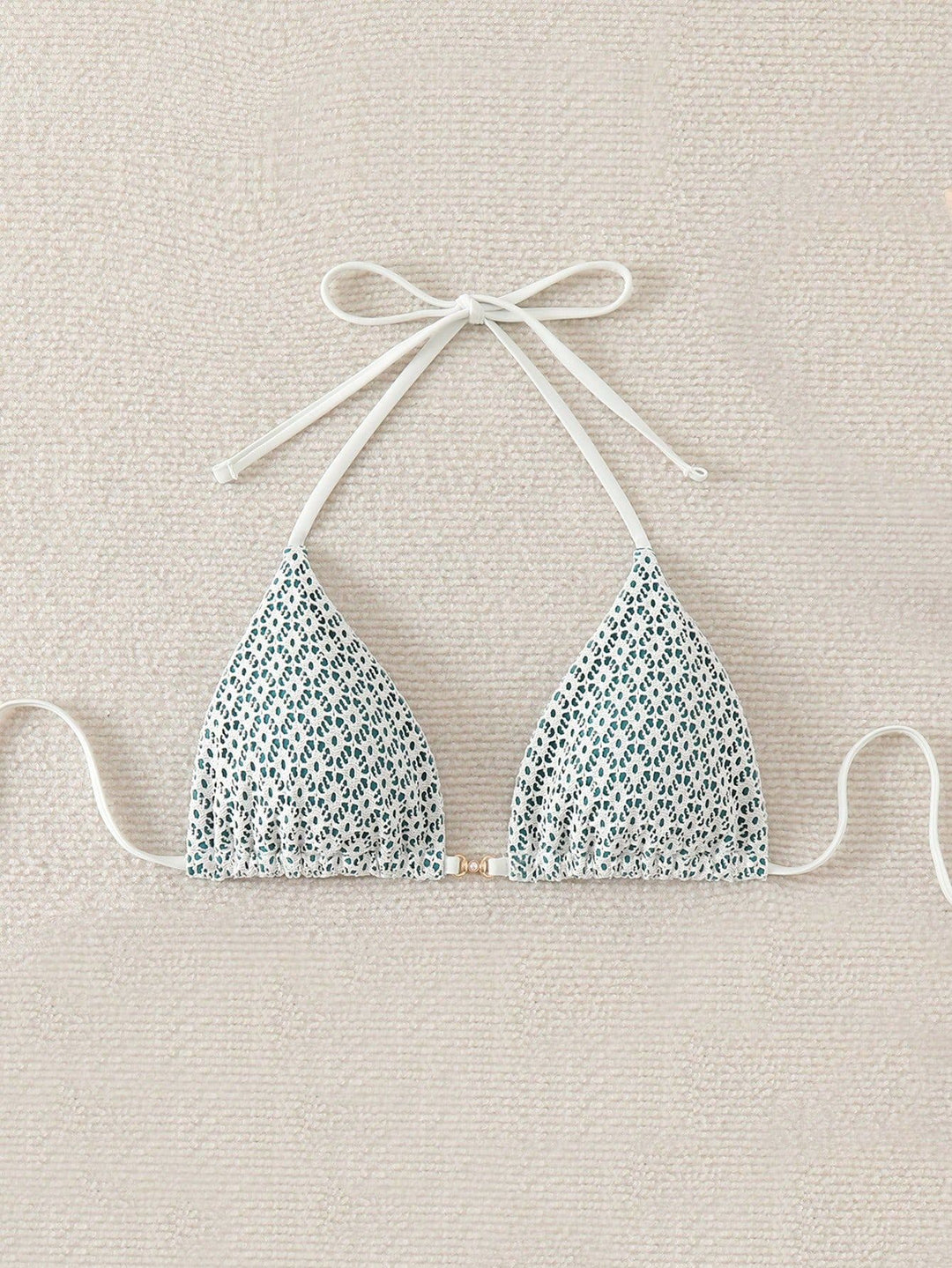 Damen Bikinihose mit seitlichen Bindebändern und floralem Muster Drune